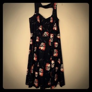 Skull and Roses Pinup Dress